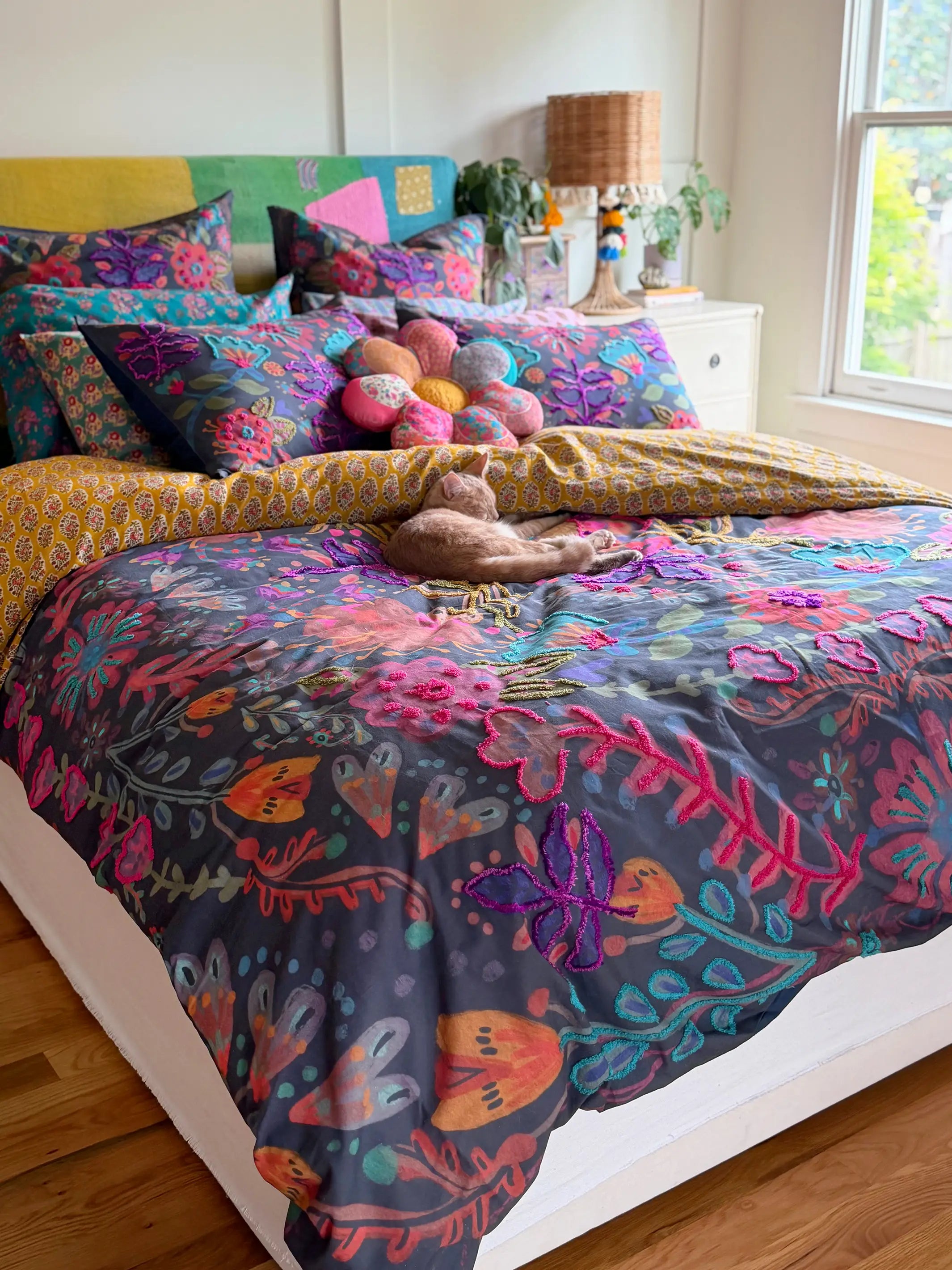 Catalina Cotton Duvet Cover - Midnight Garden