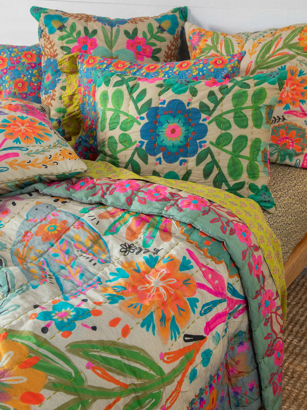 Bungalow Reversible Cotton Euro Sham - Free Spirit