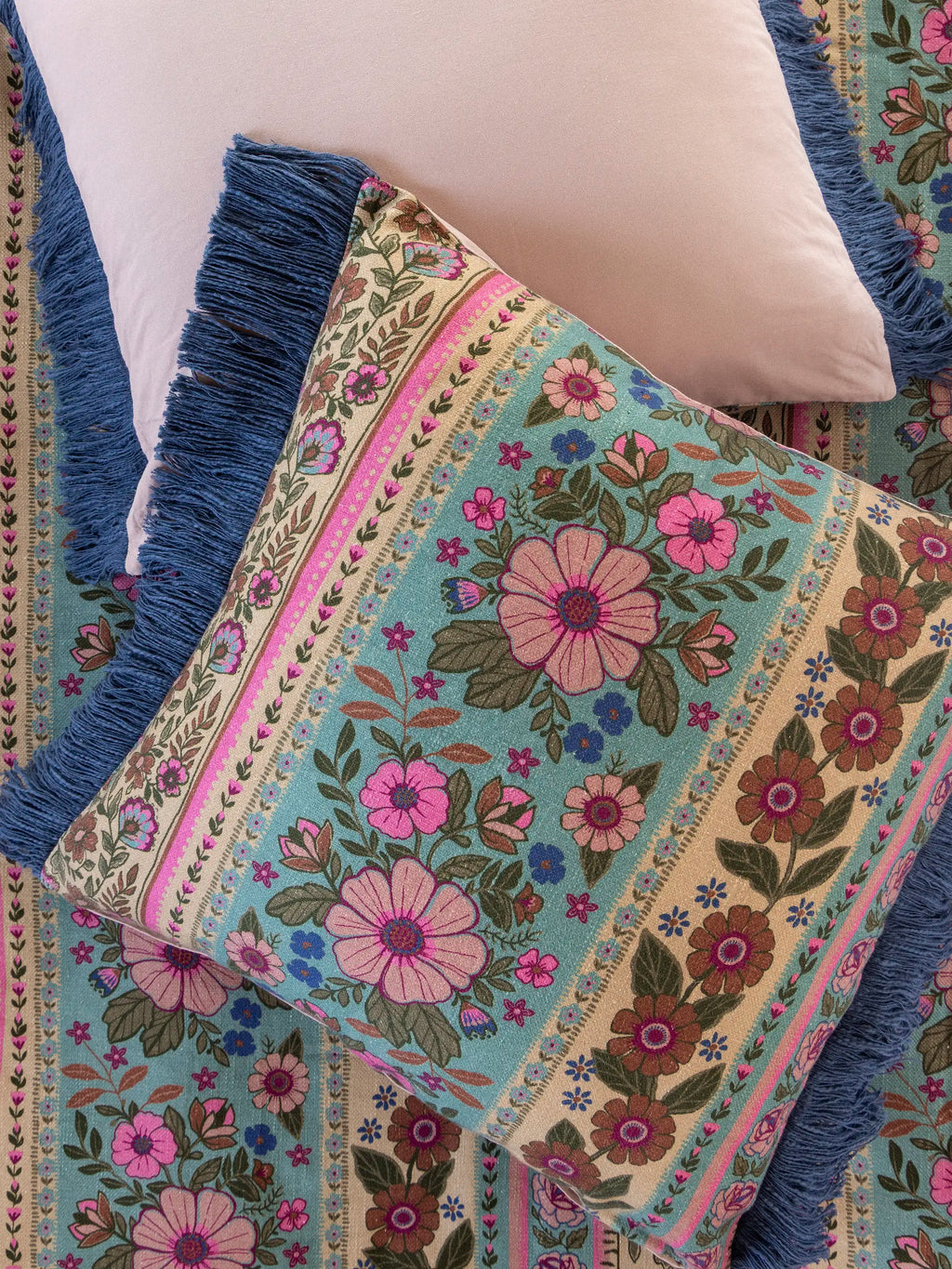 Boho Fringe Euro Sham - Florence Border