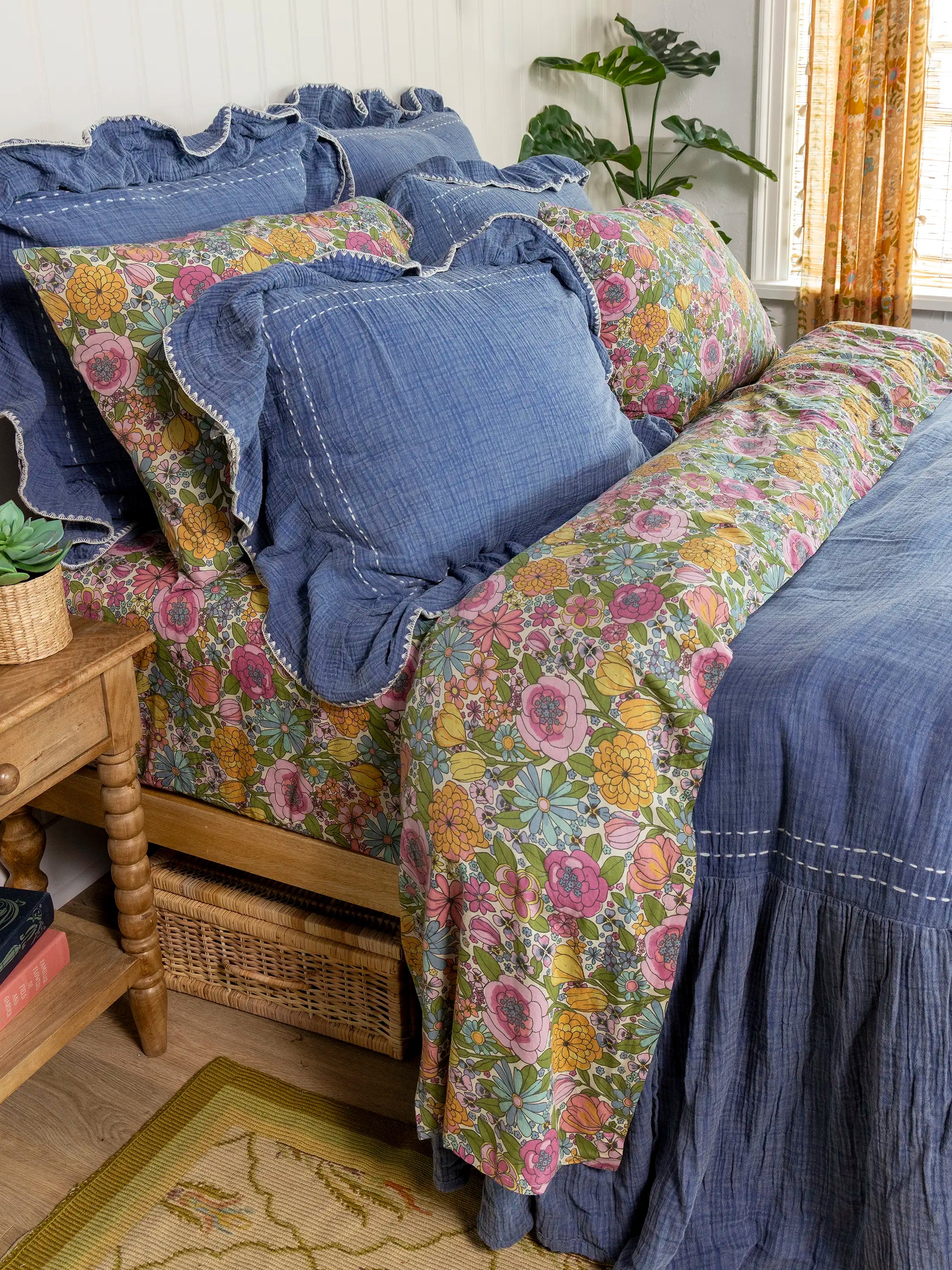 Sooo Soft Cotton Sheet Set - Drawn Garden Multi