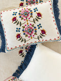 Cotton Slub Tufted Shams, Set of 2 - Cream