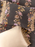 Boho Fringe Shams, Set of 2 - Dahlia Rows Chocolate