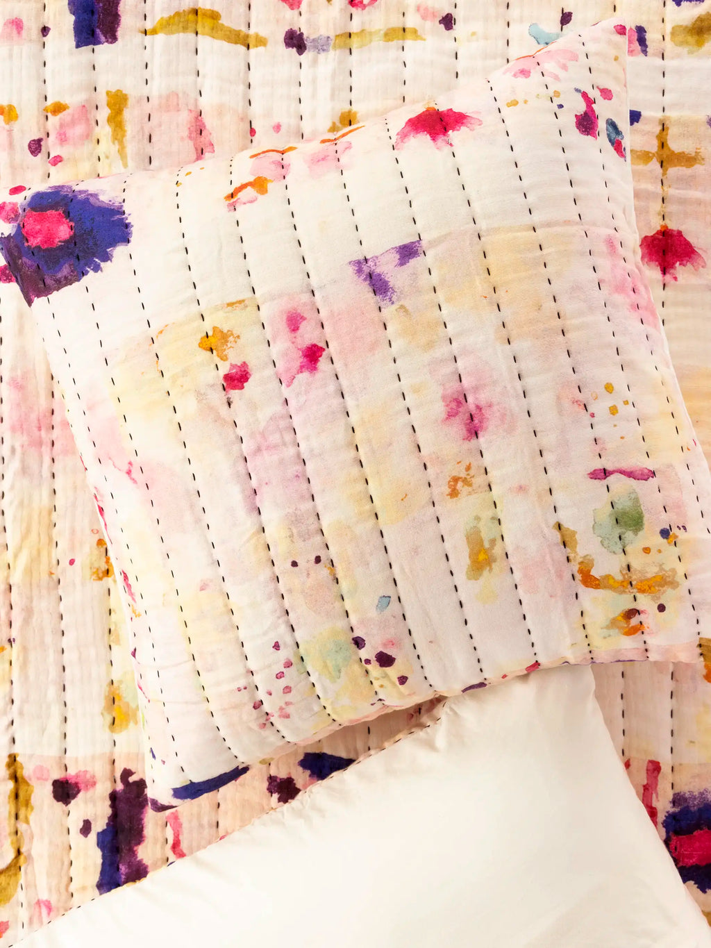 Cotton Gauze Euro Sham - Light Pink
