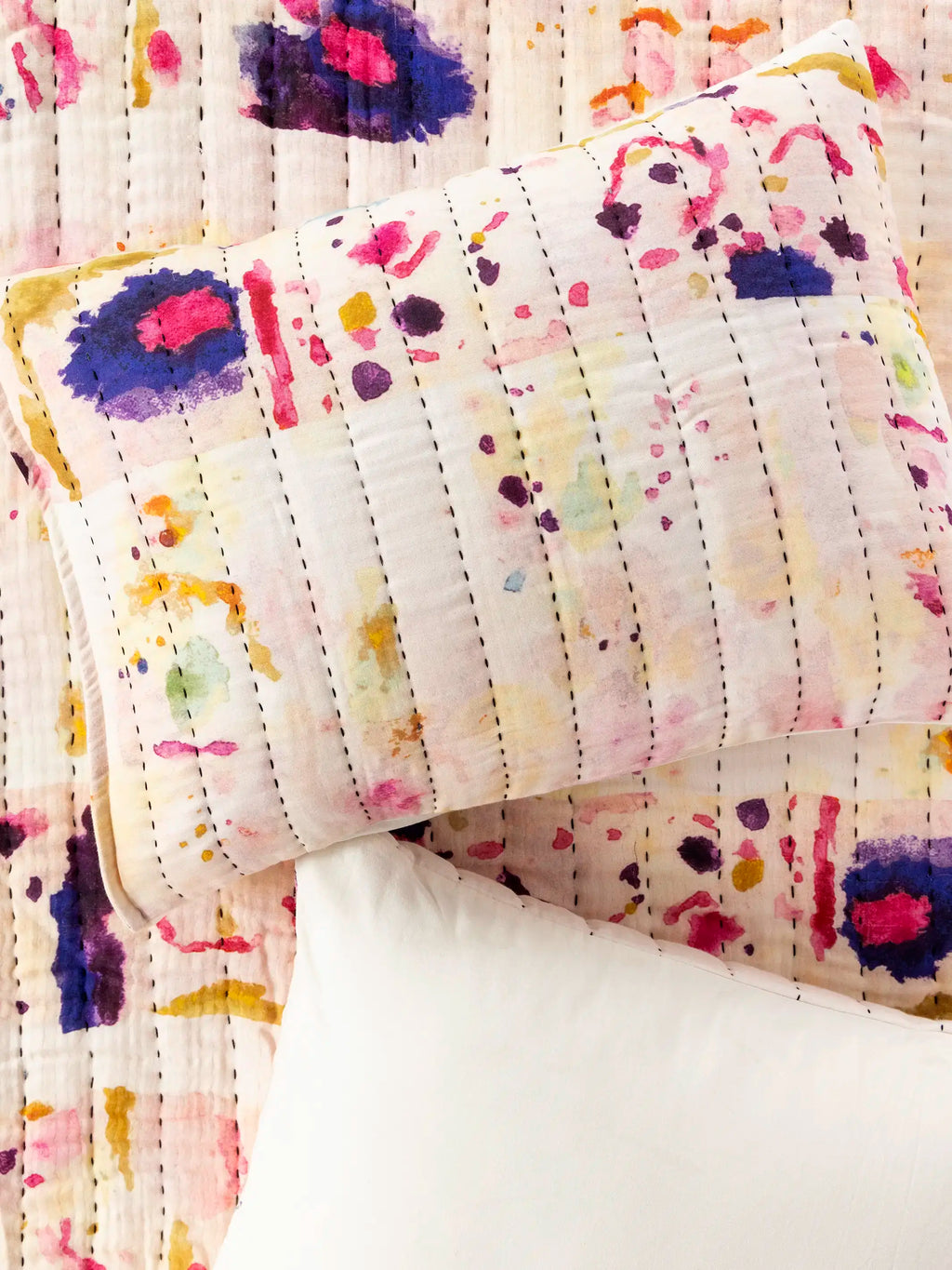 Cotton Gauze Shams, Set of 2 - Light Pink