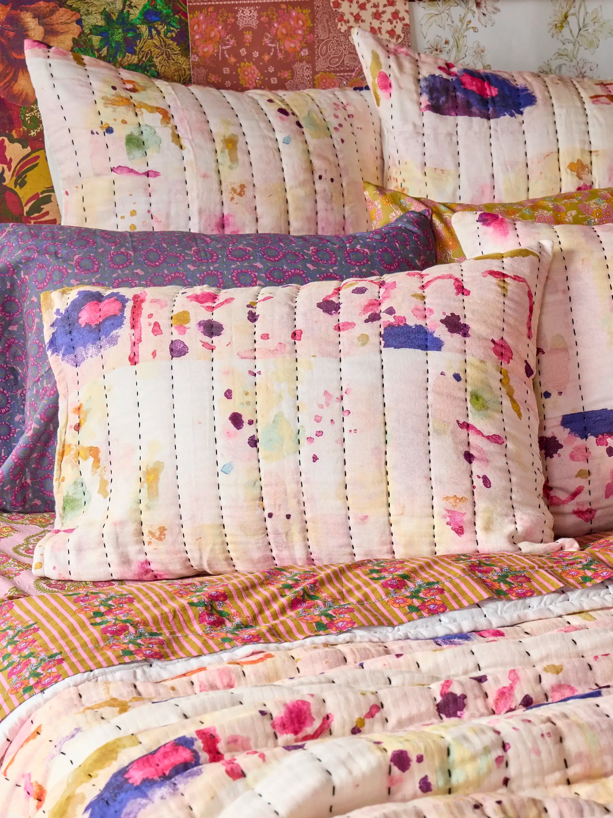 Cotton Gauze Euro Sham - Light Pink