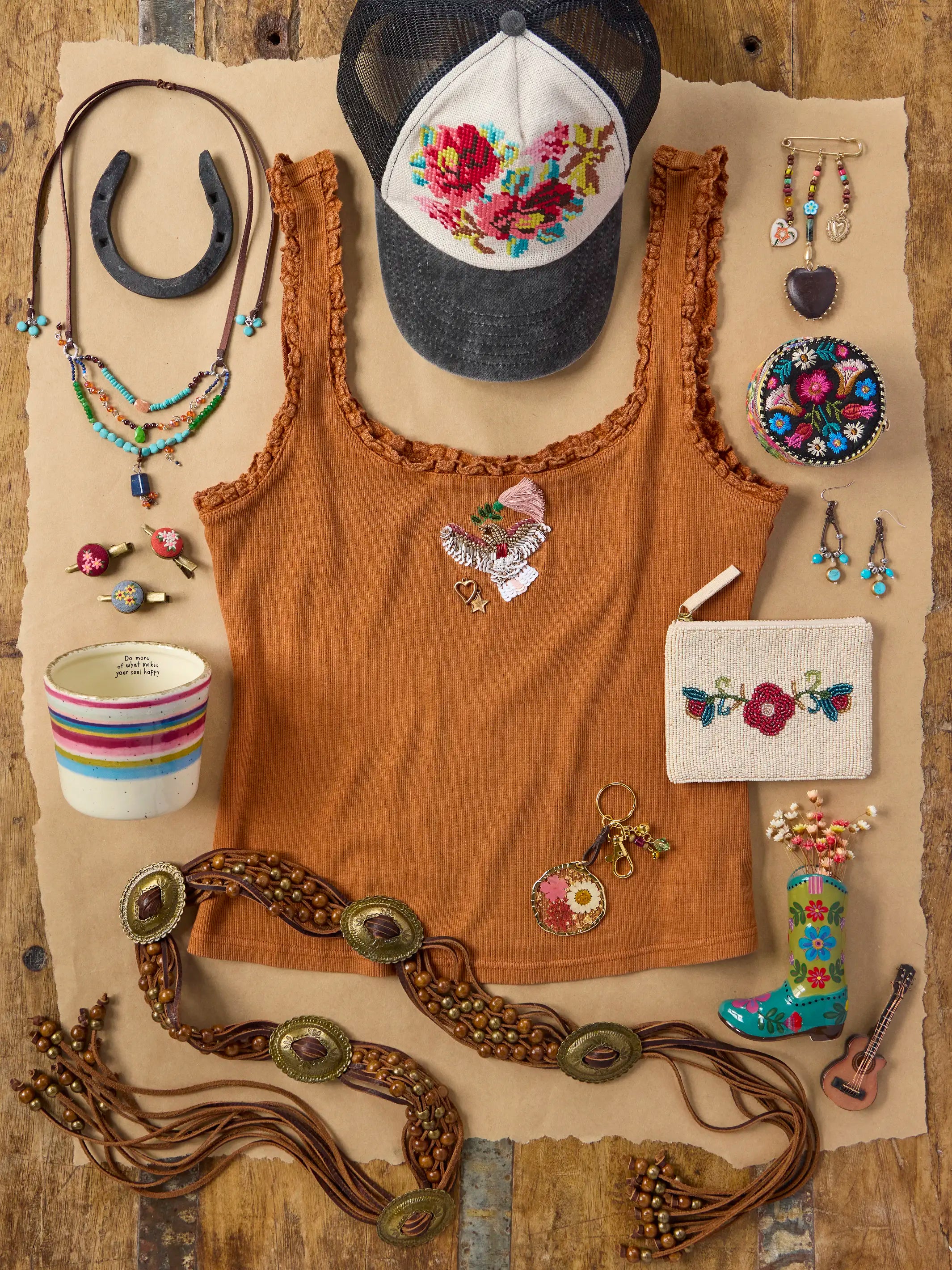 Concho Tassel Belt - Gold
