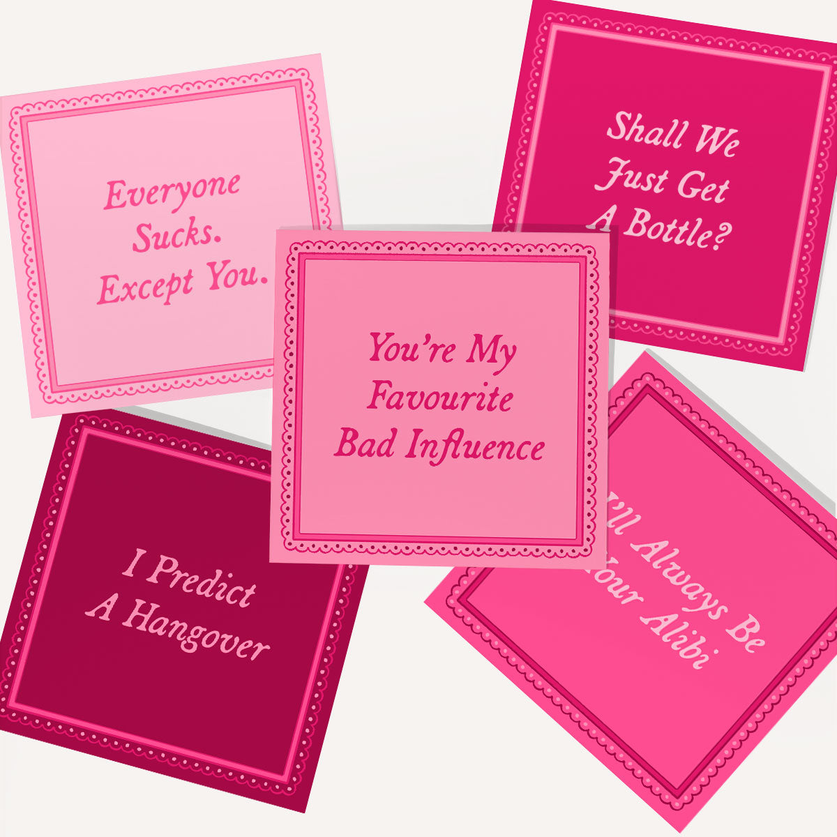 Besties Greeting Cards (5 Pack)