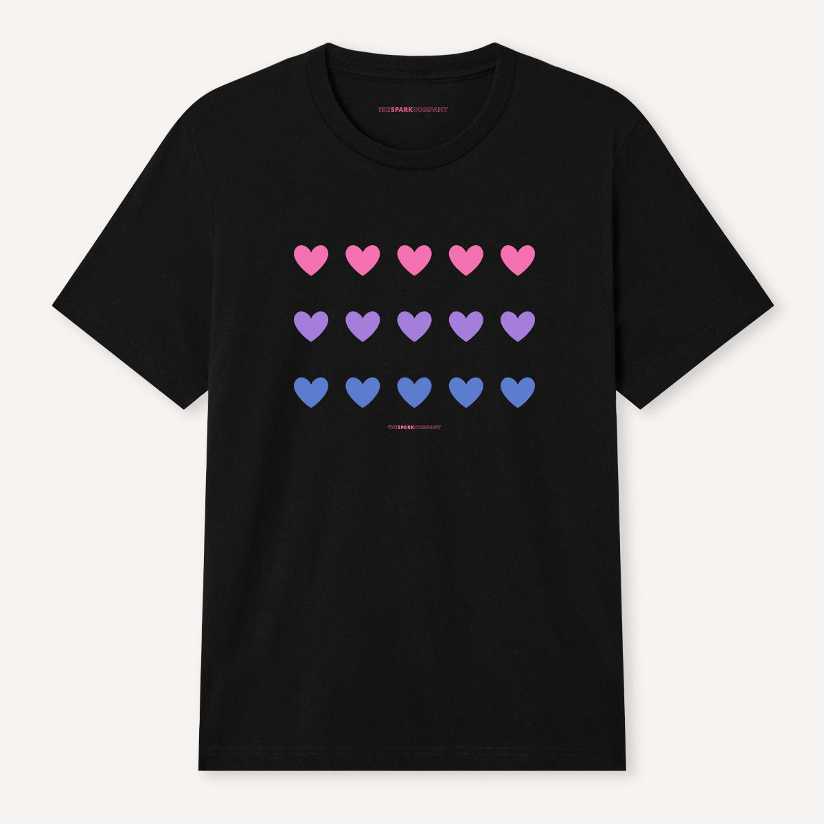 Bisexual Hearts LGBTQ+ Pride T-Shirt