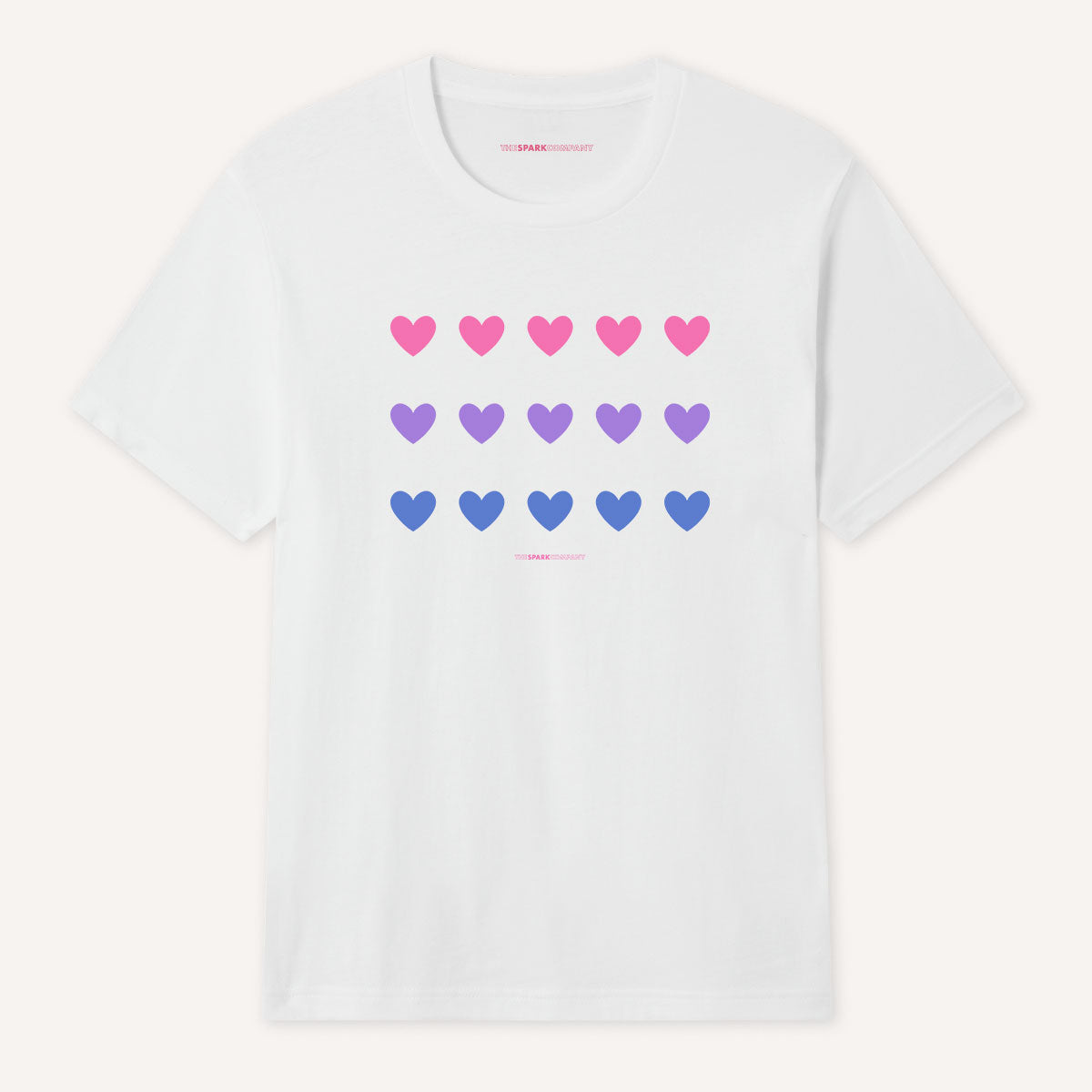 Bisexual Hearts LGBTQ+ Pride T-Shirt