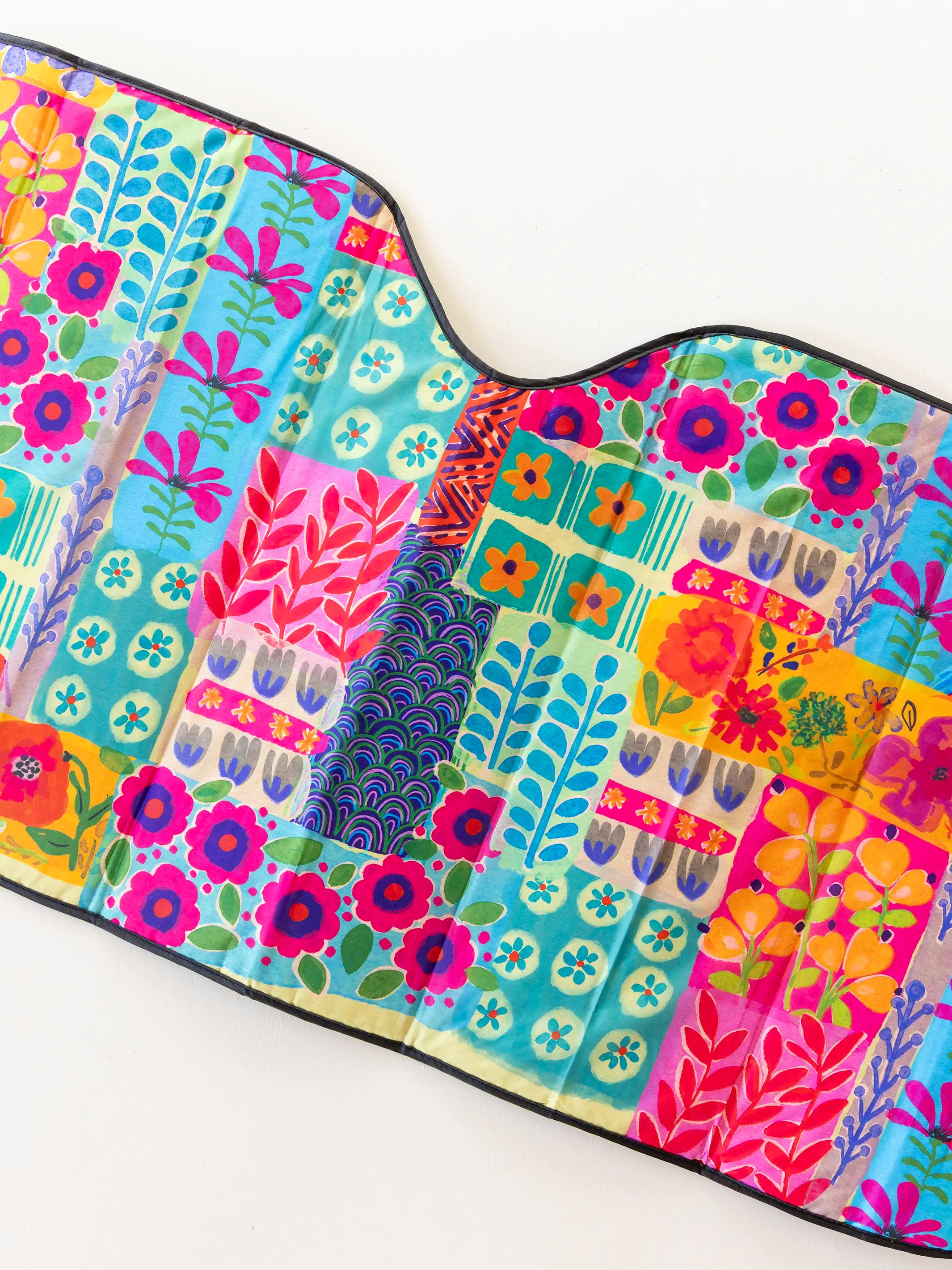 Car Sun Shade - Turquoise Patchwork