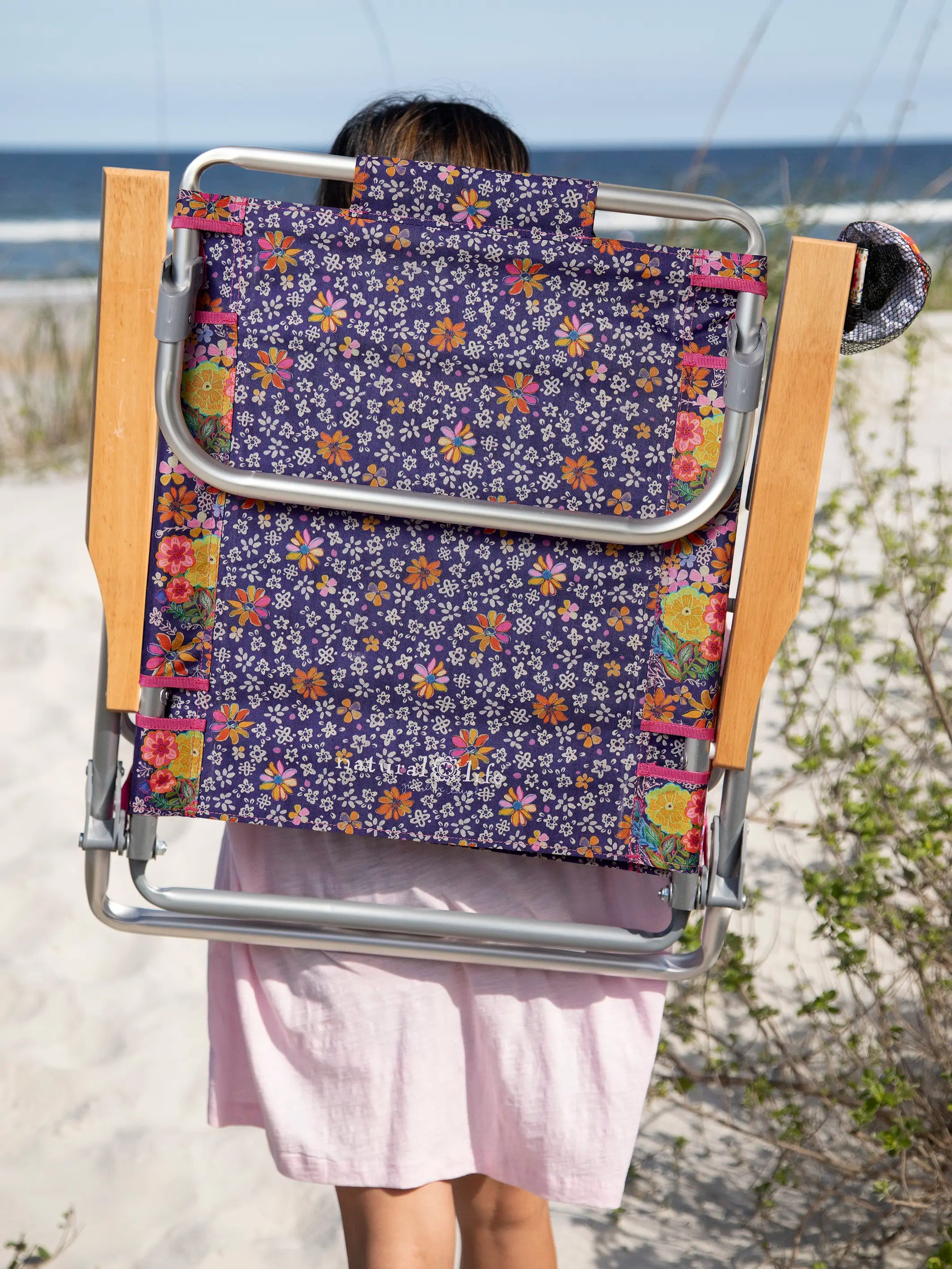 Backpack Beach Chair - Tropic Bandana Navy