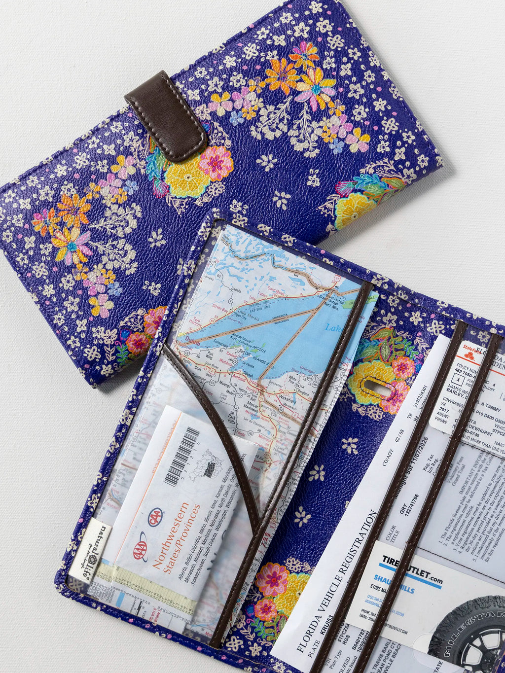 Car Document Holder - Tropic Bandana Navy