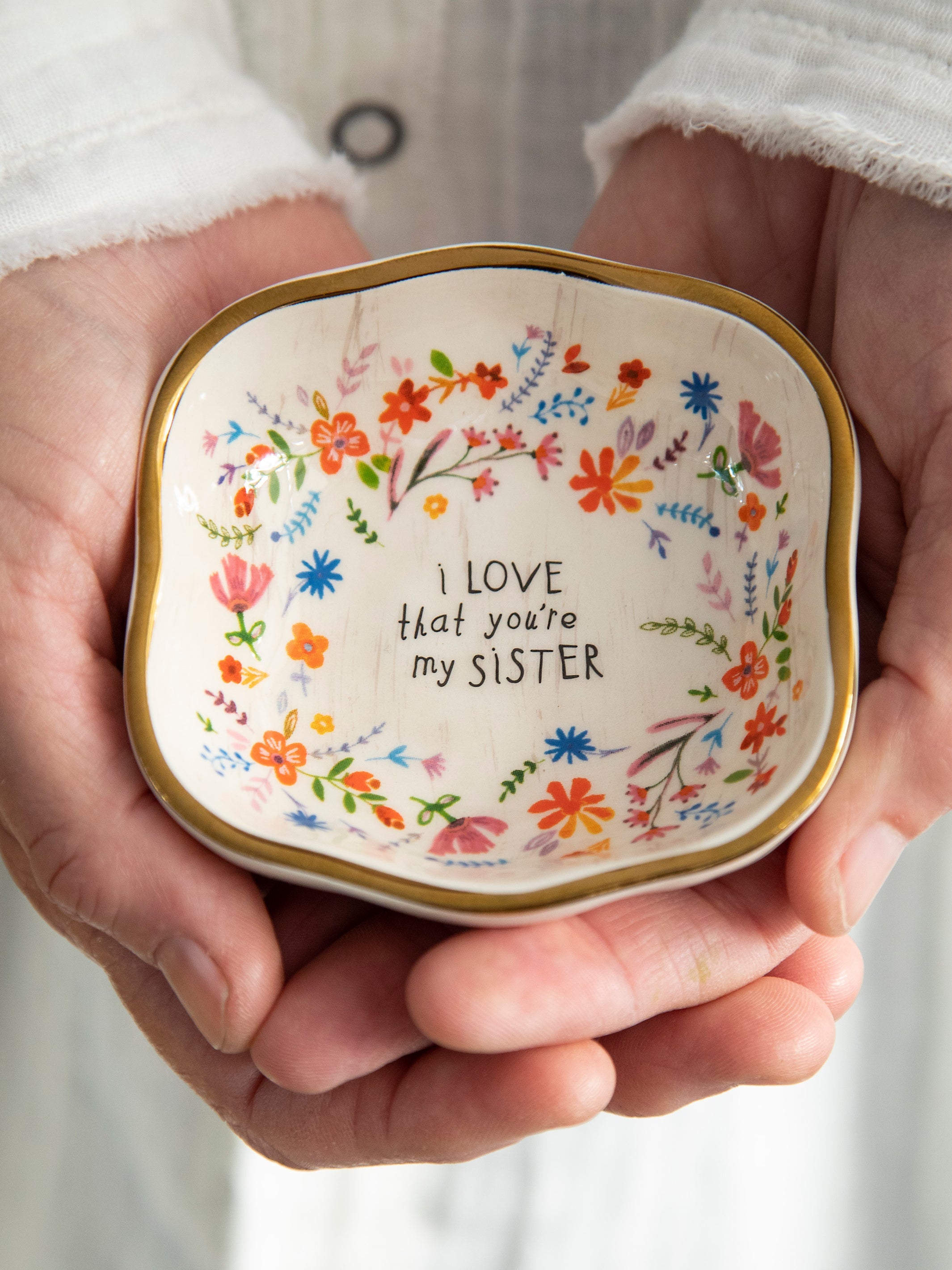 Antiqued Trinket Bowl - Sister