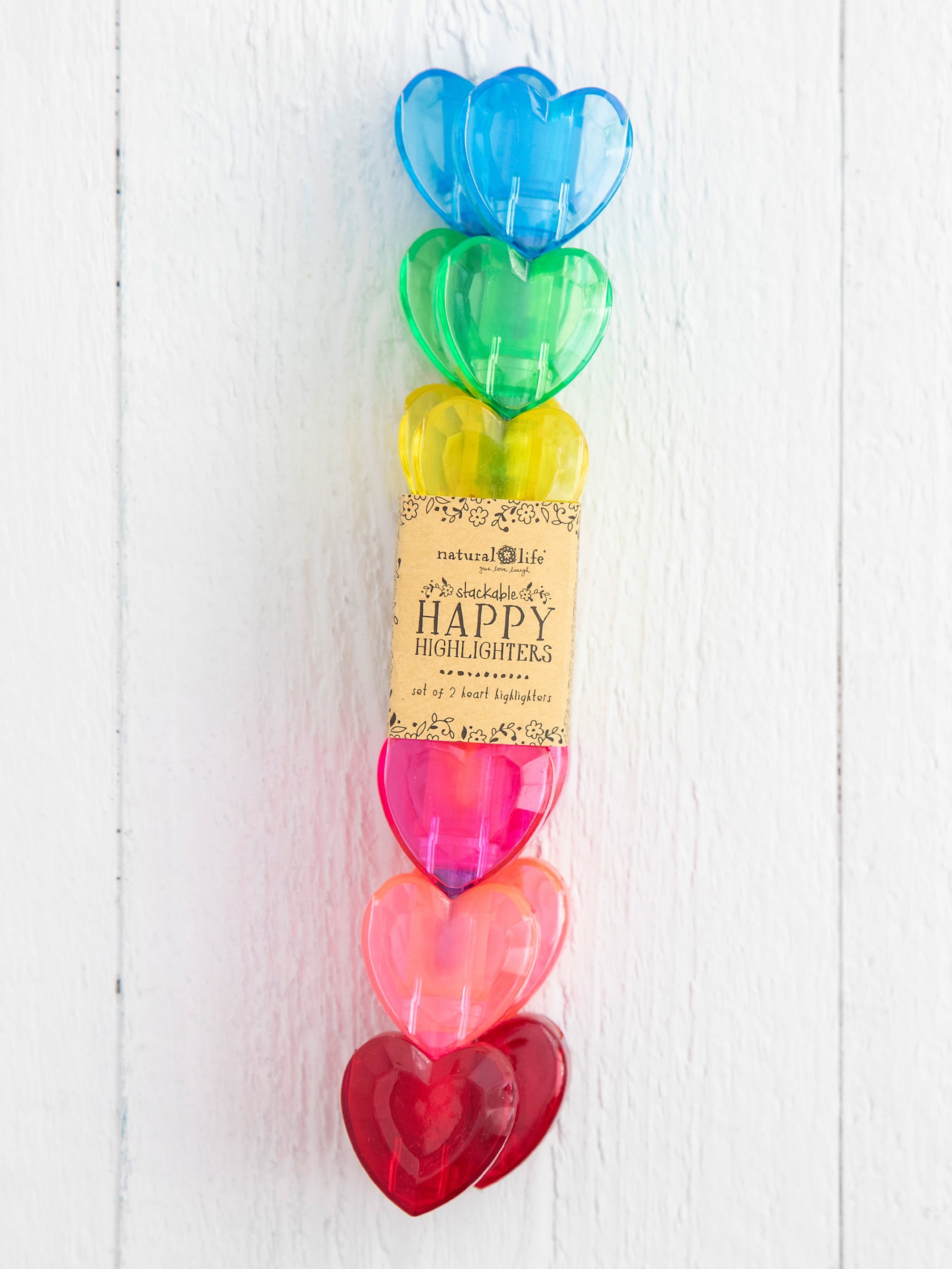Stackable Heart Highlighters, Set of 2