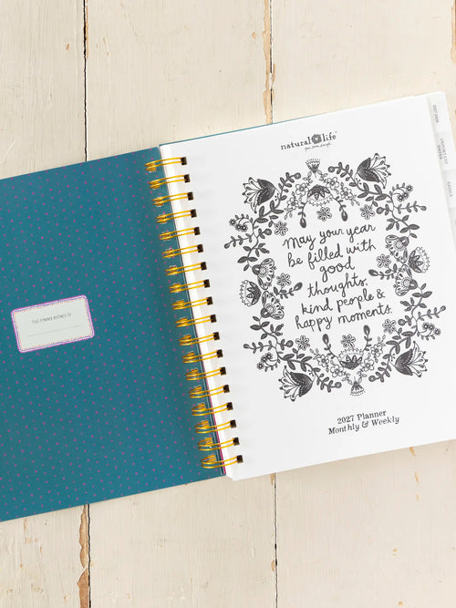 2026-27 17 Month Planner - Patchwork Be Happy