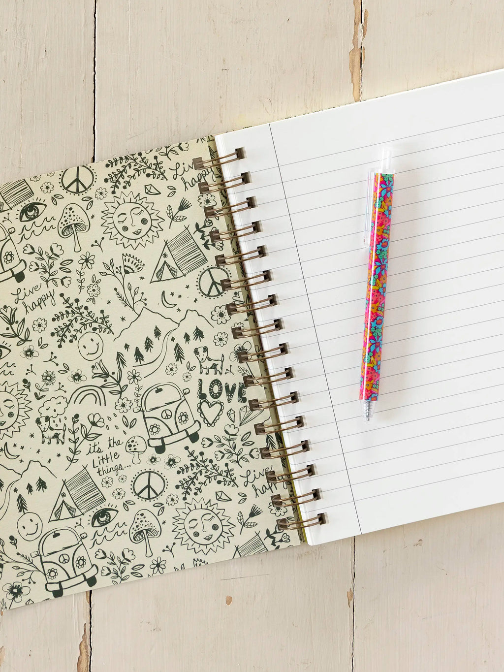 Spiral Notebook - Patchwork Chirps
