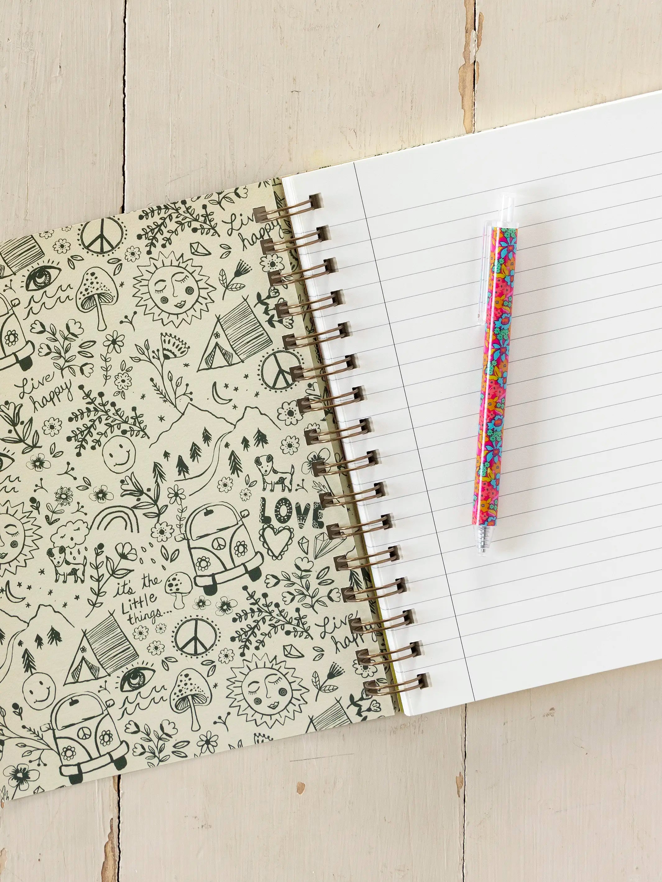 Spiral Notebook - Wildflower Border