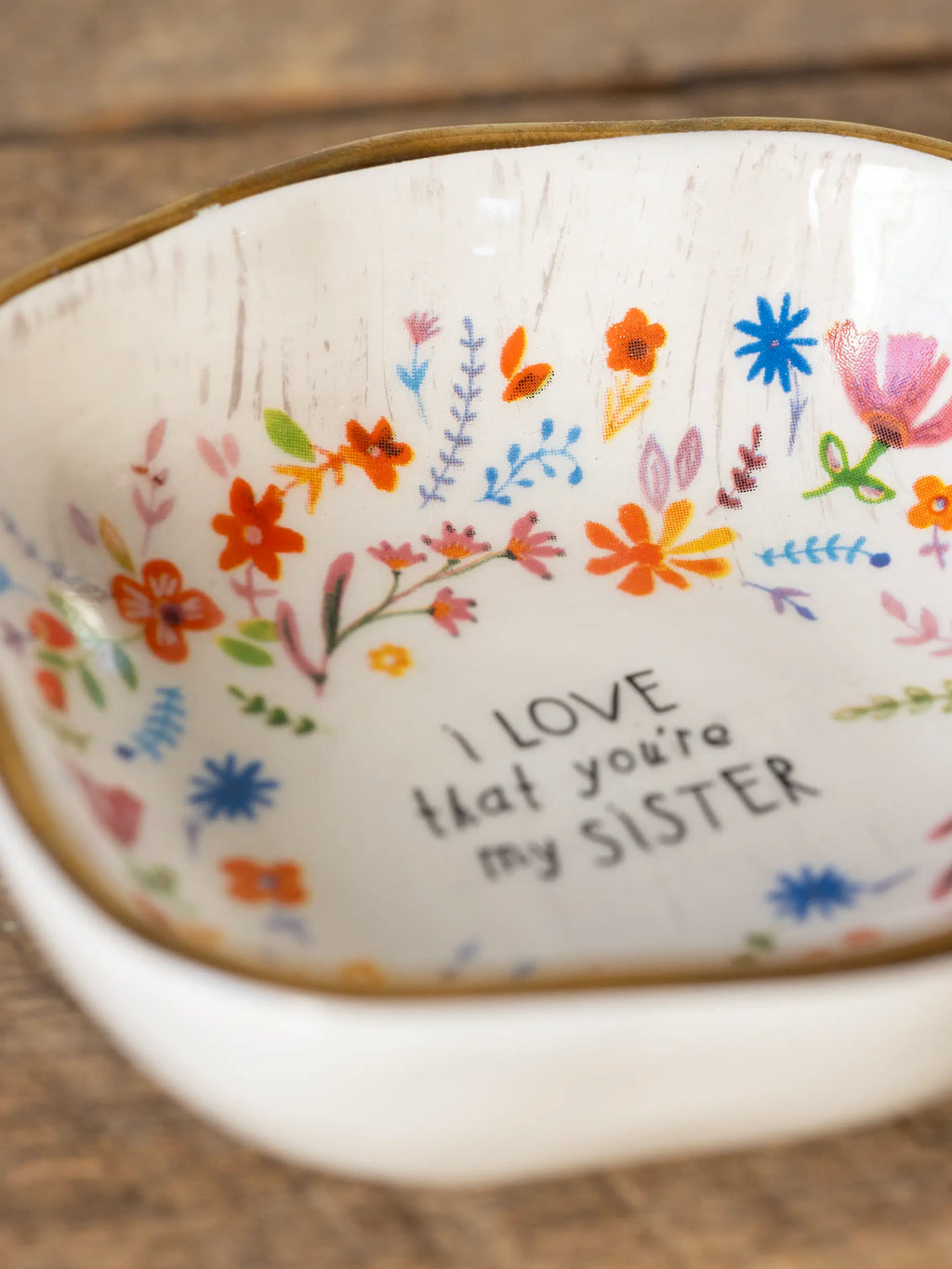 Antiqued Trinket Bowl - Sister