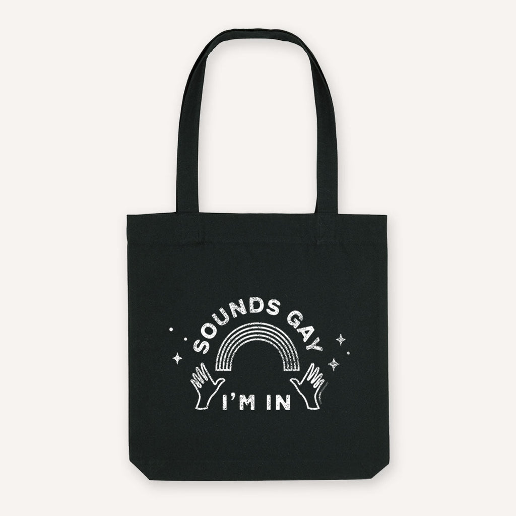 Distressed Sounds Gay Strong As Hell Tote Bag