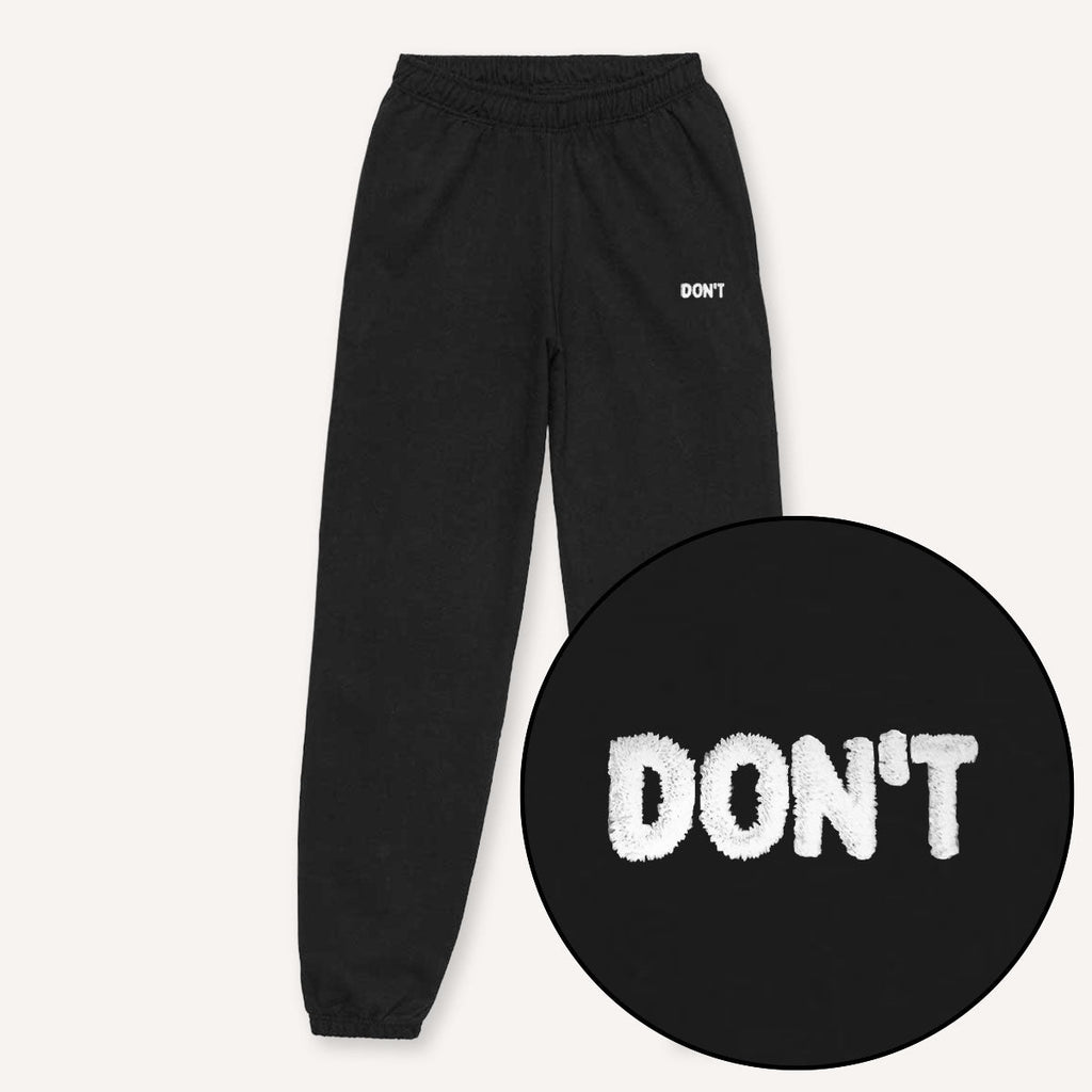 Don't Embroidery Detail Joggers