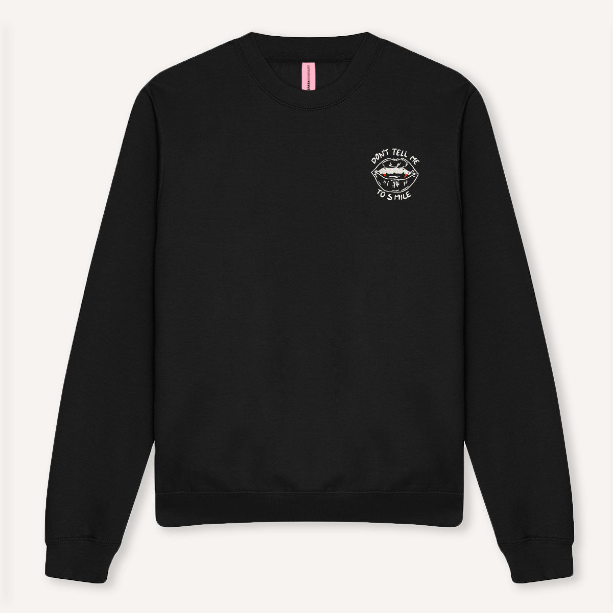 Don't Tell Me To Smile Halloween Embroidered Sweatshirt