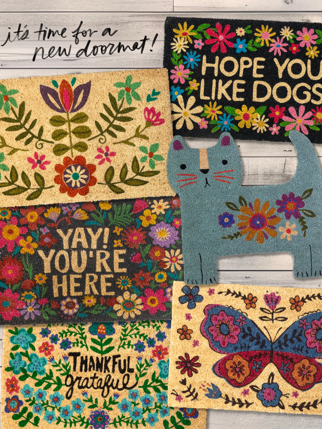 Bungalow Doormat - Black Yay You're Here