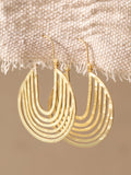 Hammered Hoop Earrings - Gold