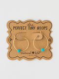 Tiny Hoop Earrings - Turquoise