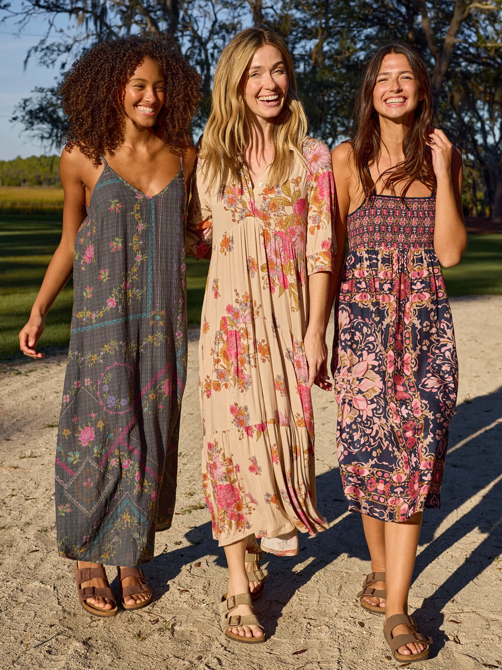 Rebecca ButterSoft Midi Dress - English Garden Cream