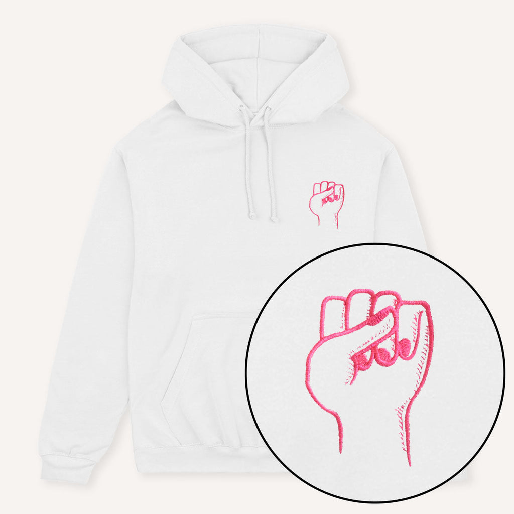 Feminist Fist Embroidered Hoodie