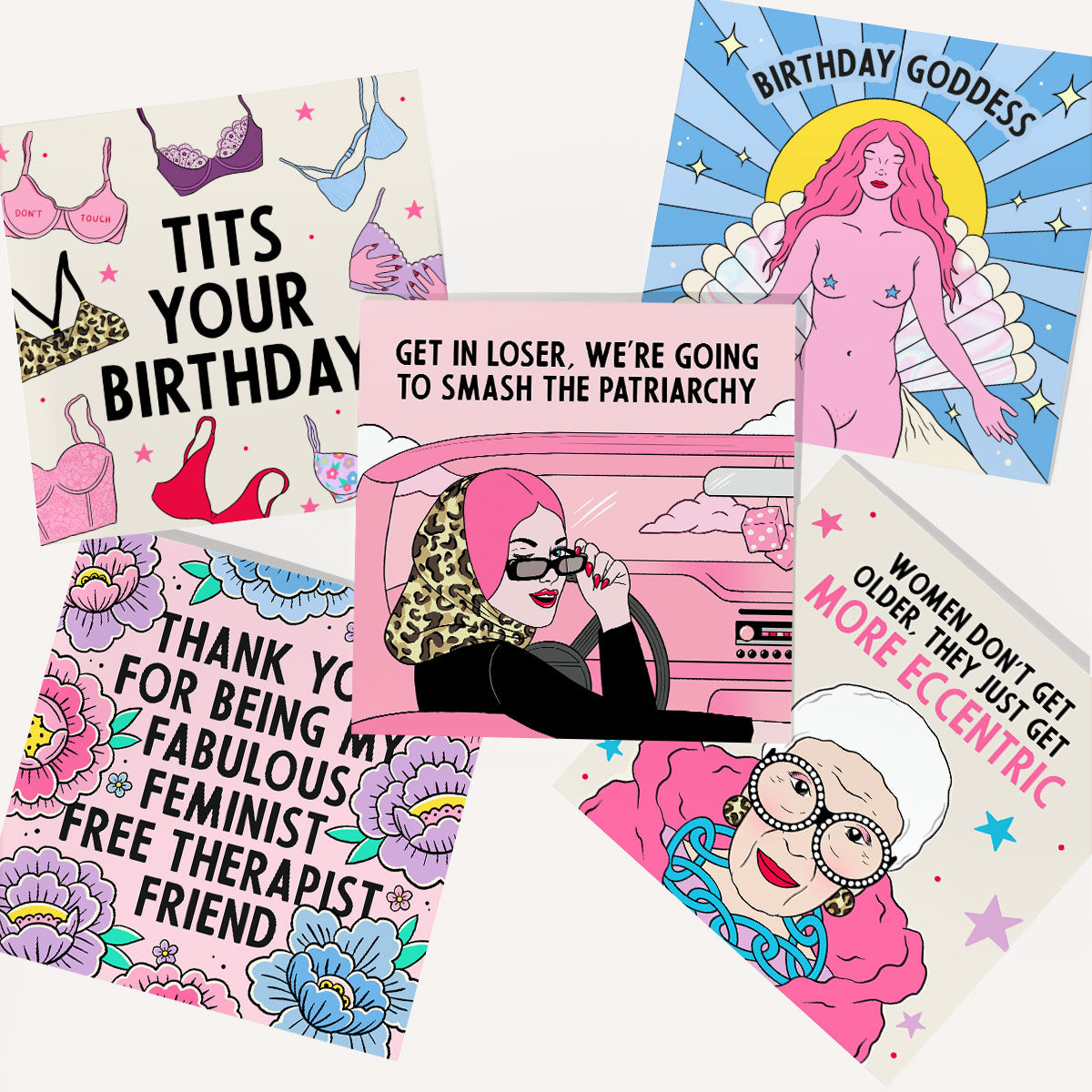 Feminist Greeting Cards (5 Pack)
