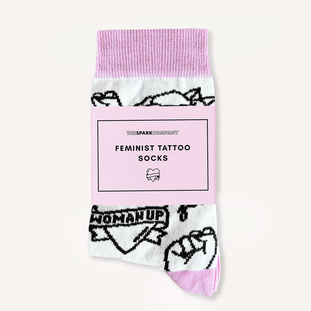 Feminist Tattoo Socks