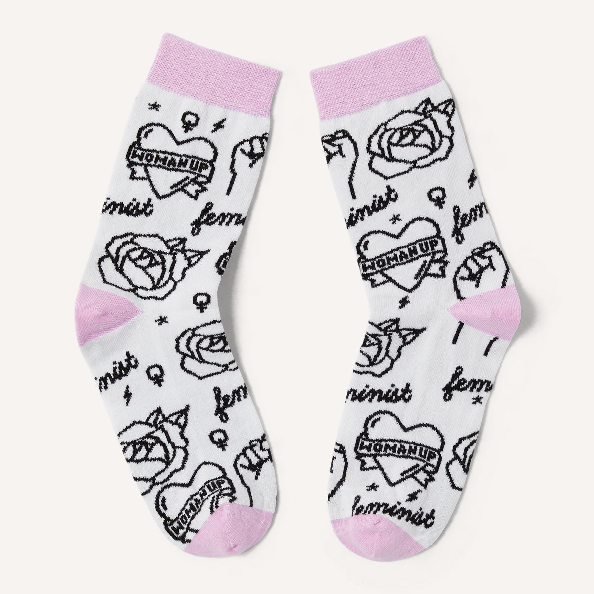 Feminist Tattoo Socks
