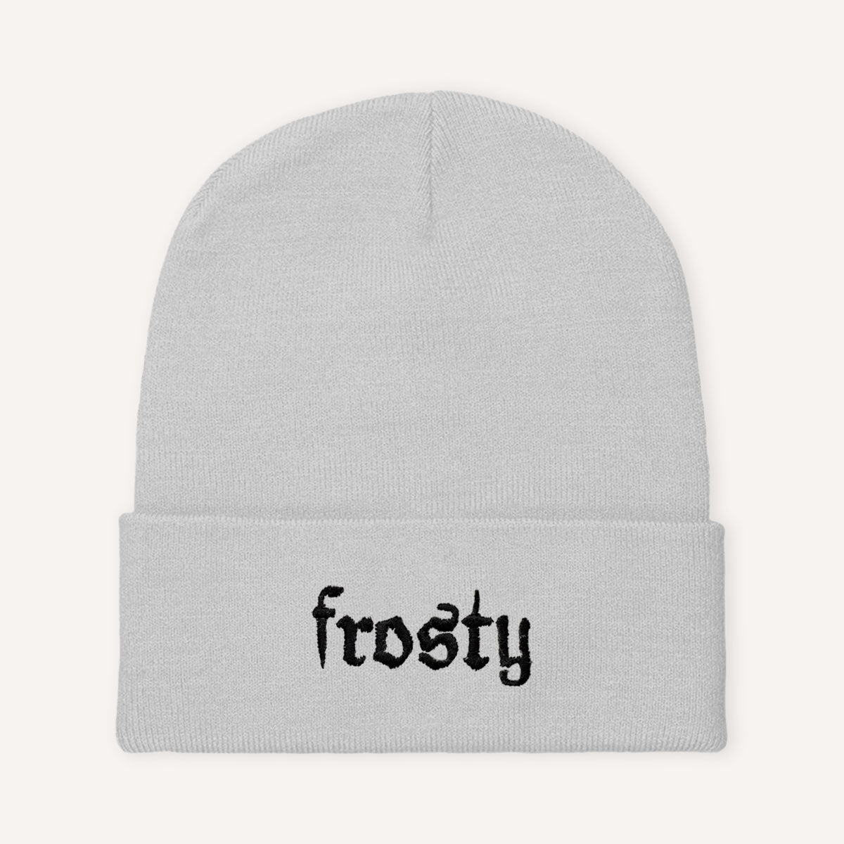 Frosty Embroidered Beanie Hat