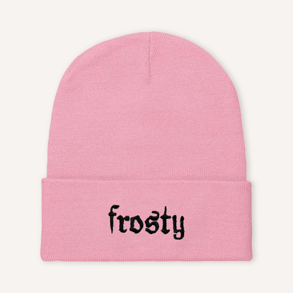 Frosty Embroidered Beanie Hat