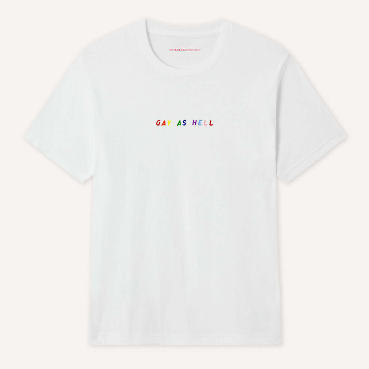 Gay As Hell Embroidery Detail T-Shirt