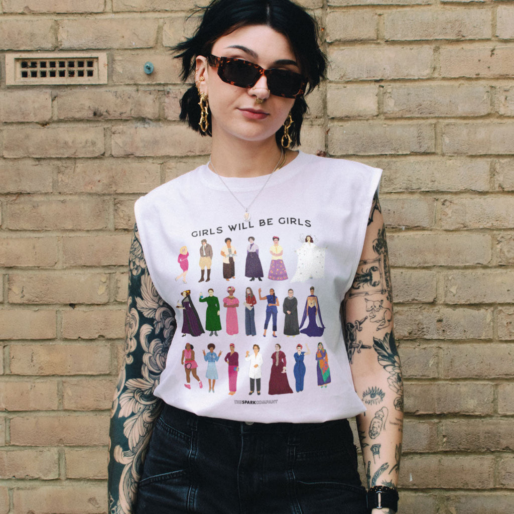Girls Will Be Girls: Iconic Women Sleeveless T-Shirt