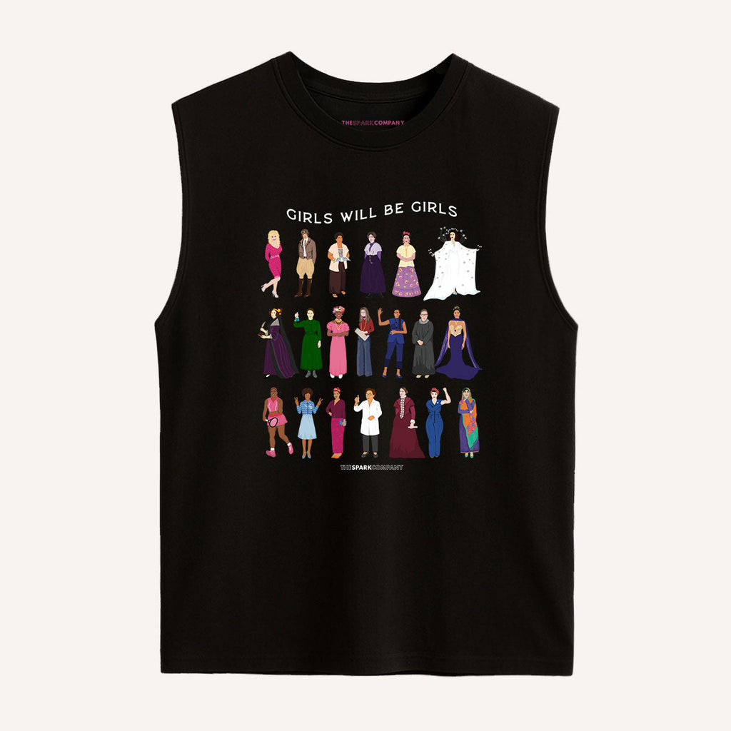 Girls Will Be Girls: Iconic Women Sleeveless T-Shirt