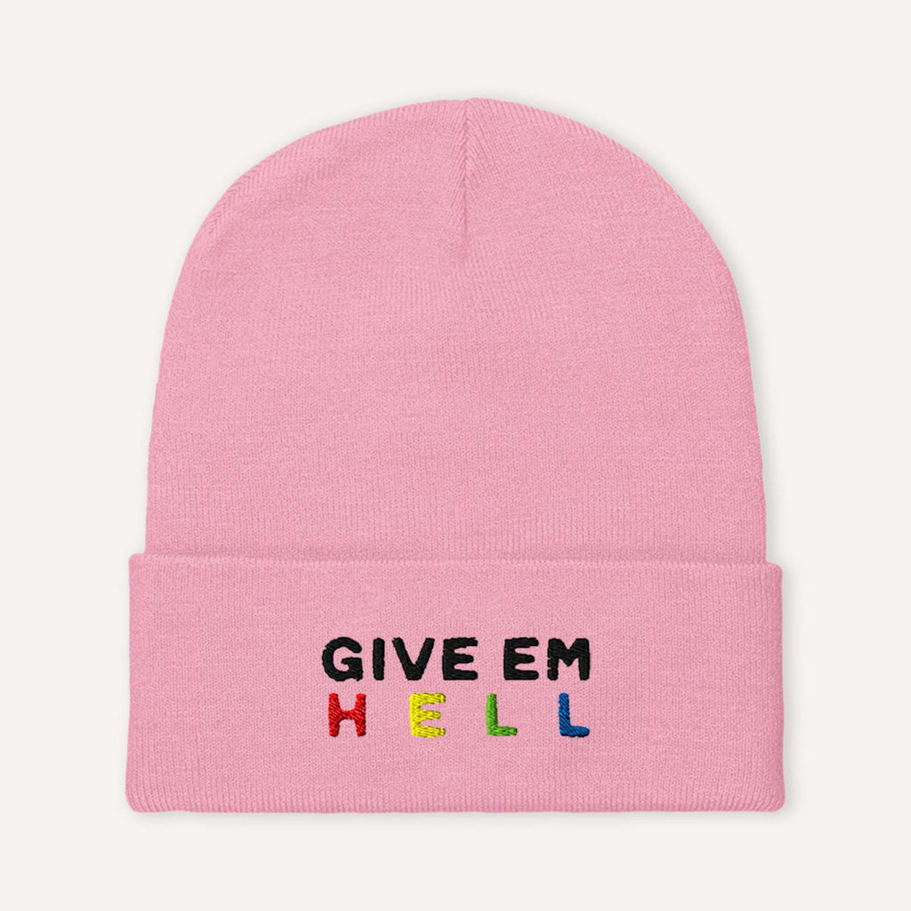 Give Em' Hell Embroidered Beanie Hat