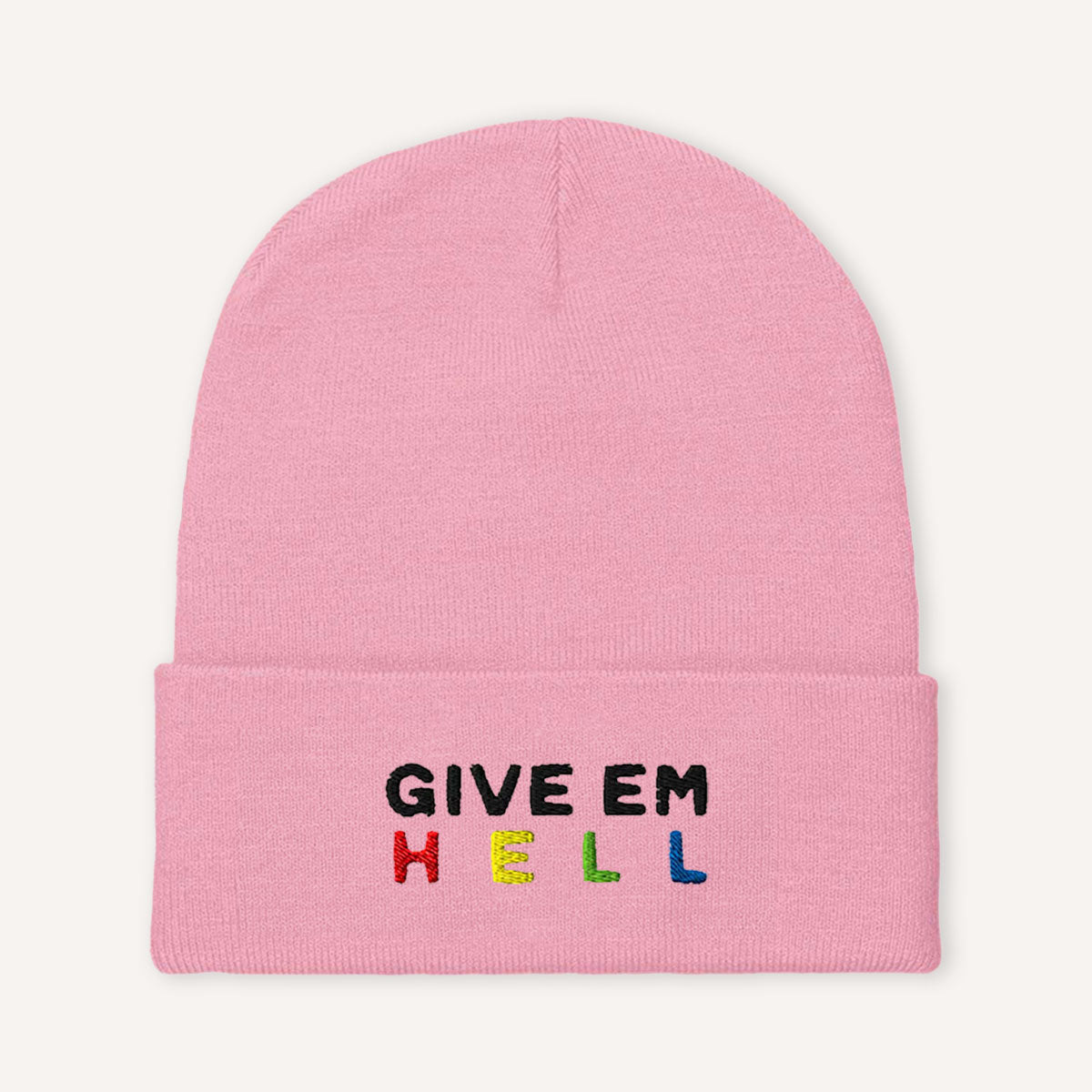 Give Em' Hell Embroidered Beanie Hat