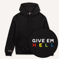 Give Em' Hell Embroidery Detail Hoodie