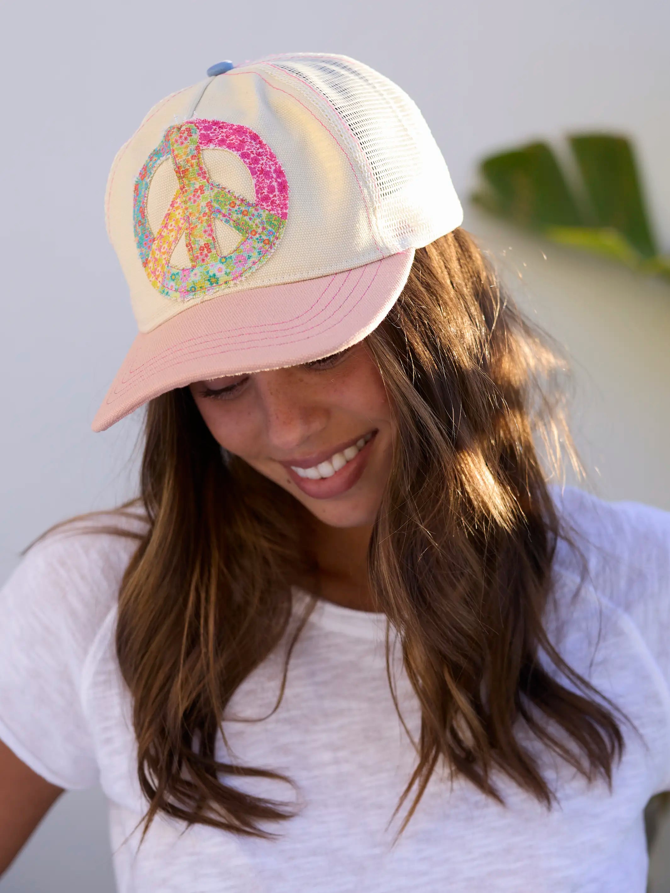 Canvas Trucker Hat - Peace Sign
