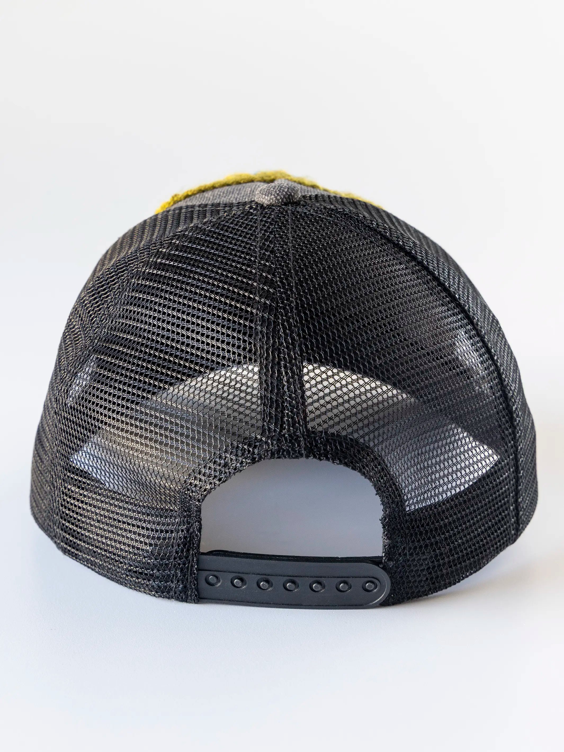 Granny Square Trucker Hat - Charcoal