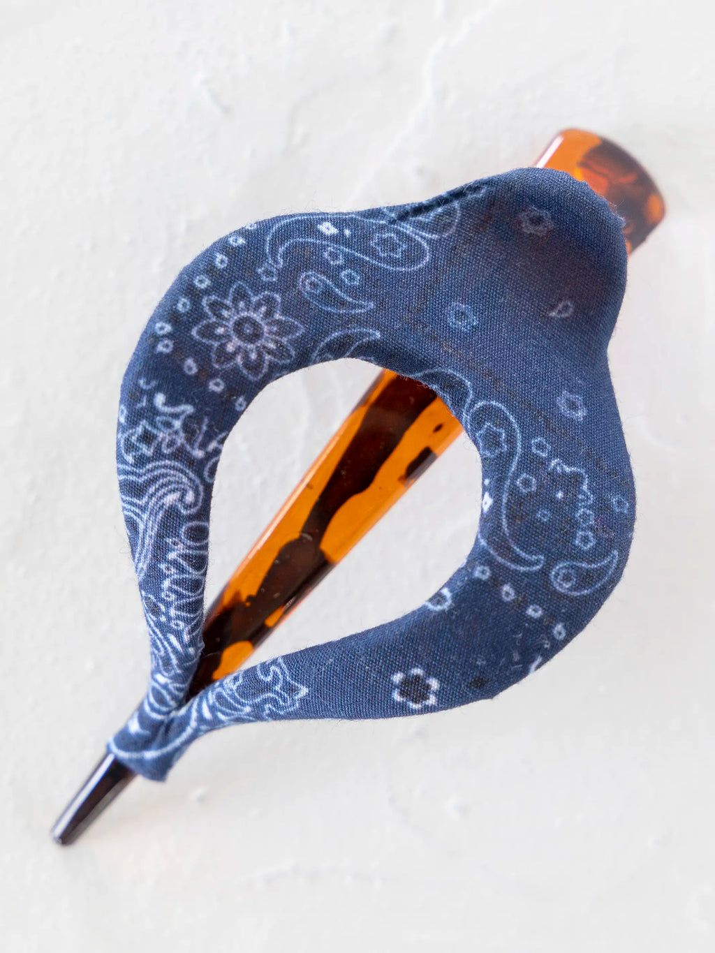 Boho Clip - Fabric Bandana Patchwork Indigo