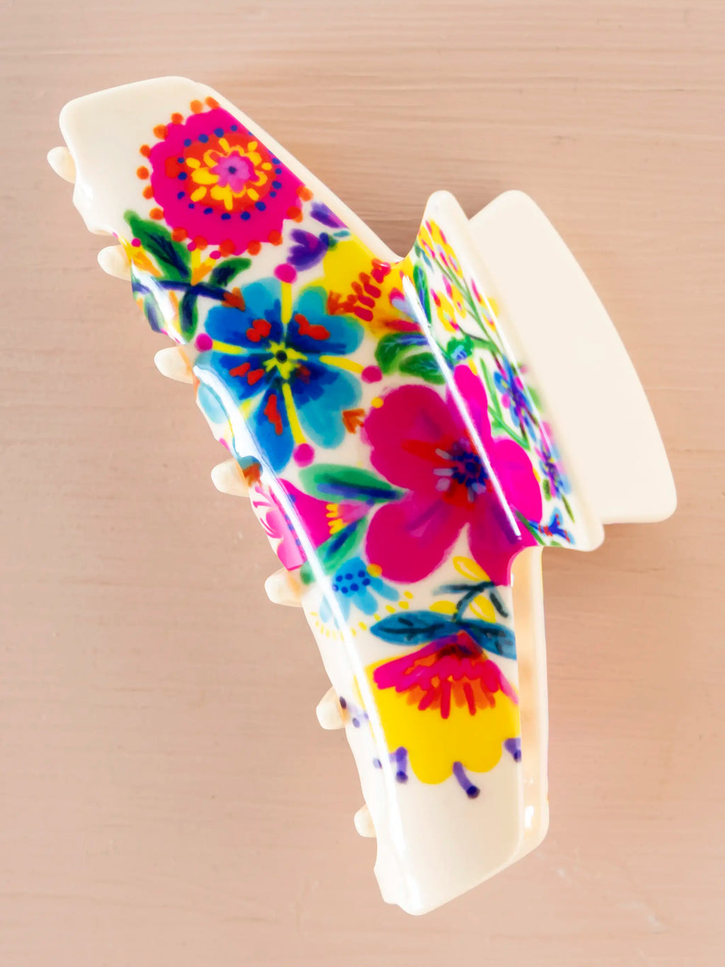 Everyday Hair Claw - Cream Floral