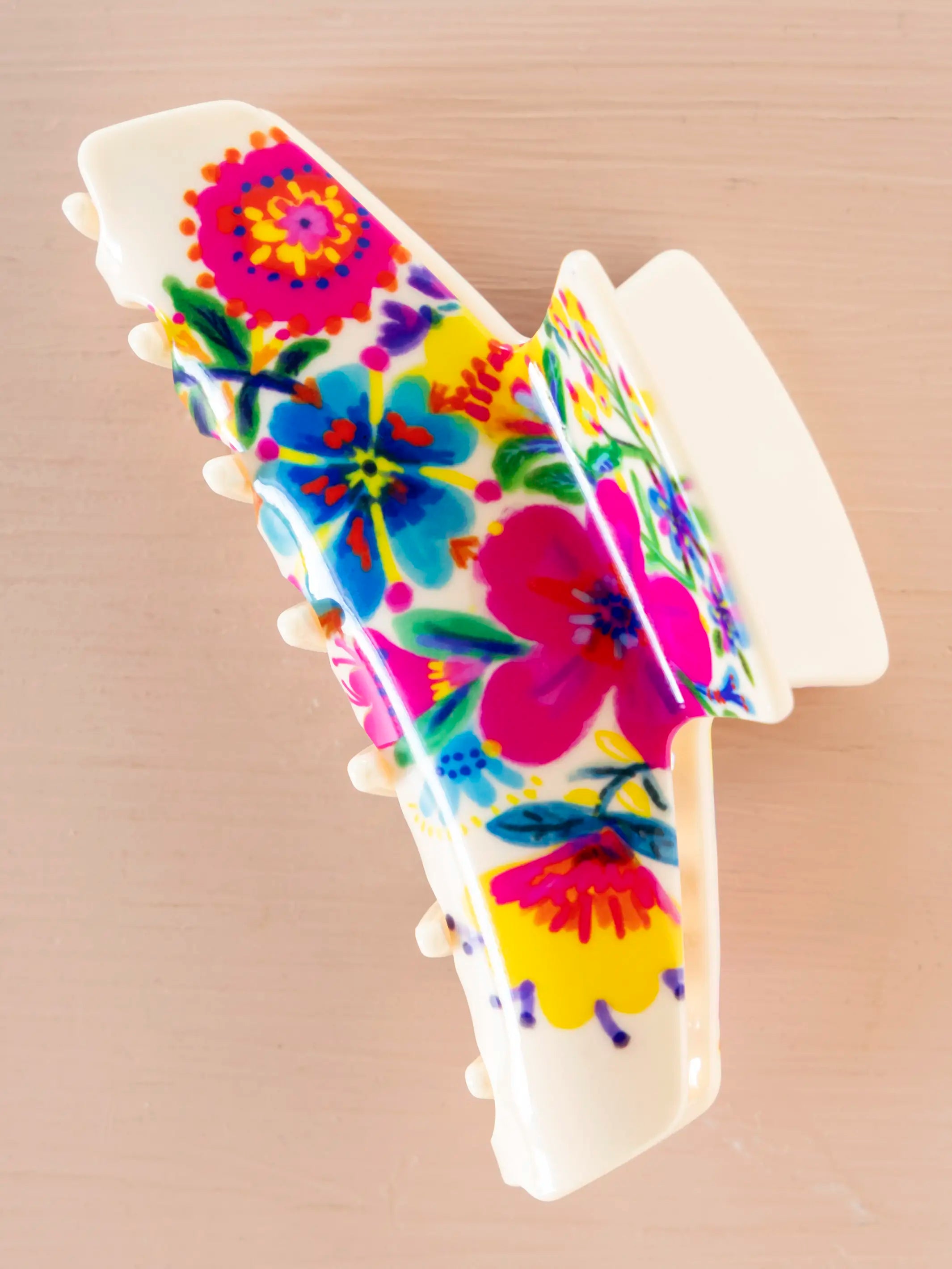 Everyday Hair Claw - Cream Floral