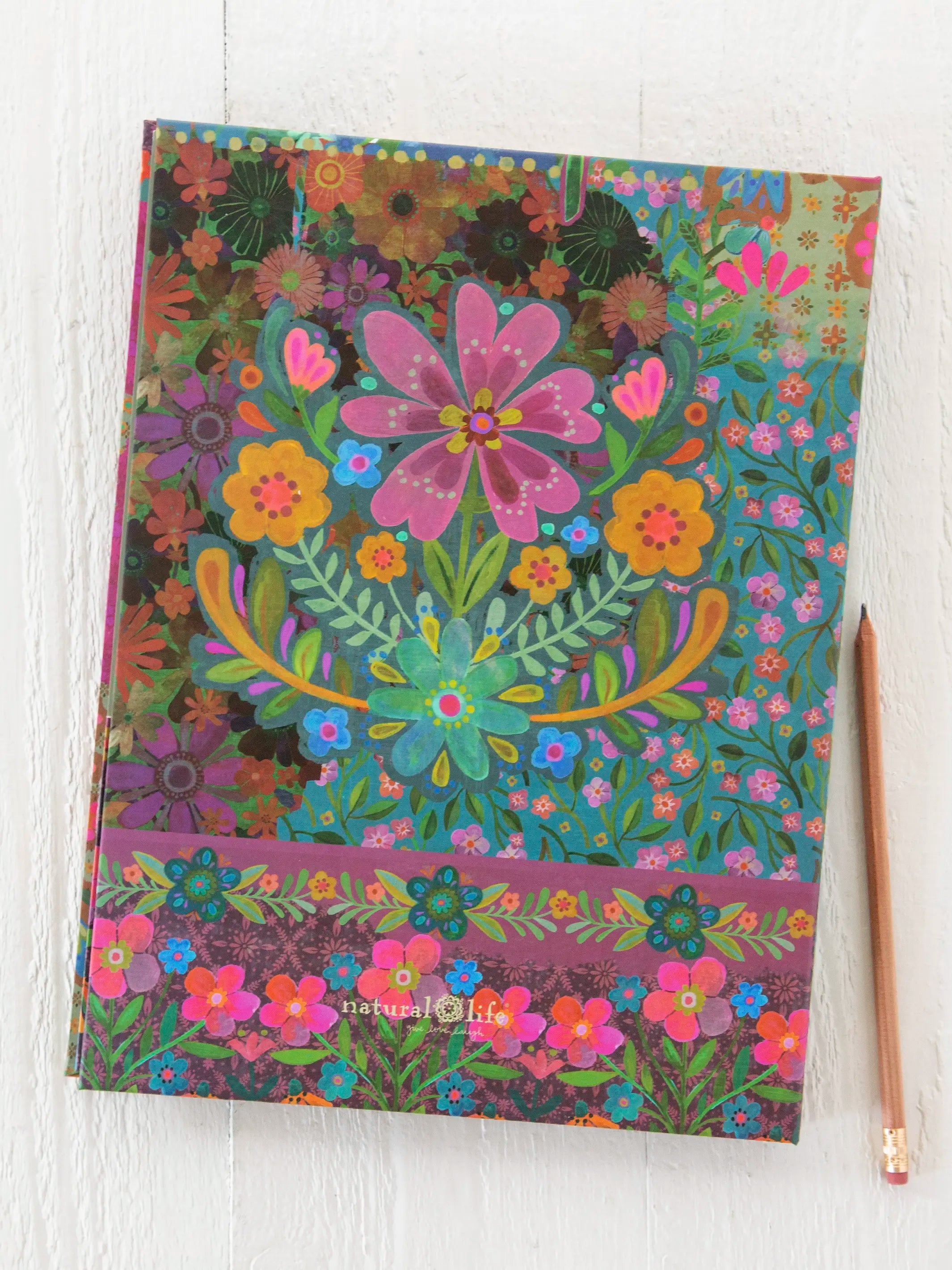 Clipfolio with Notepad - Teal Heart
