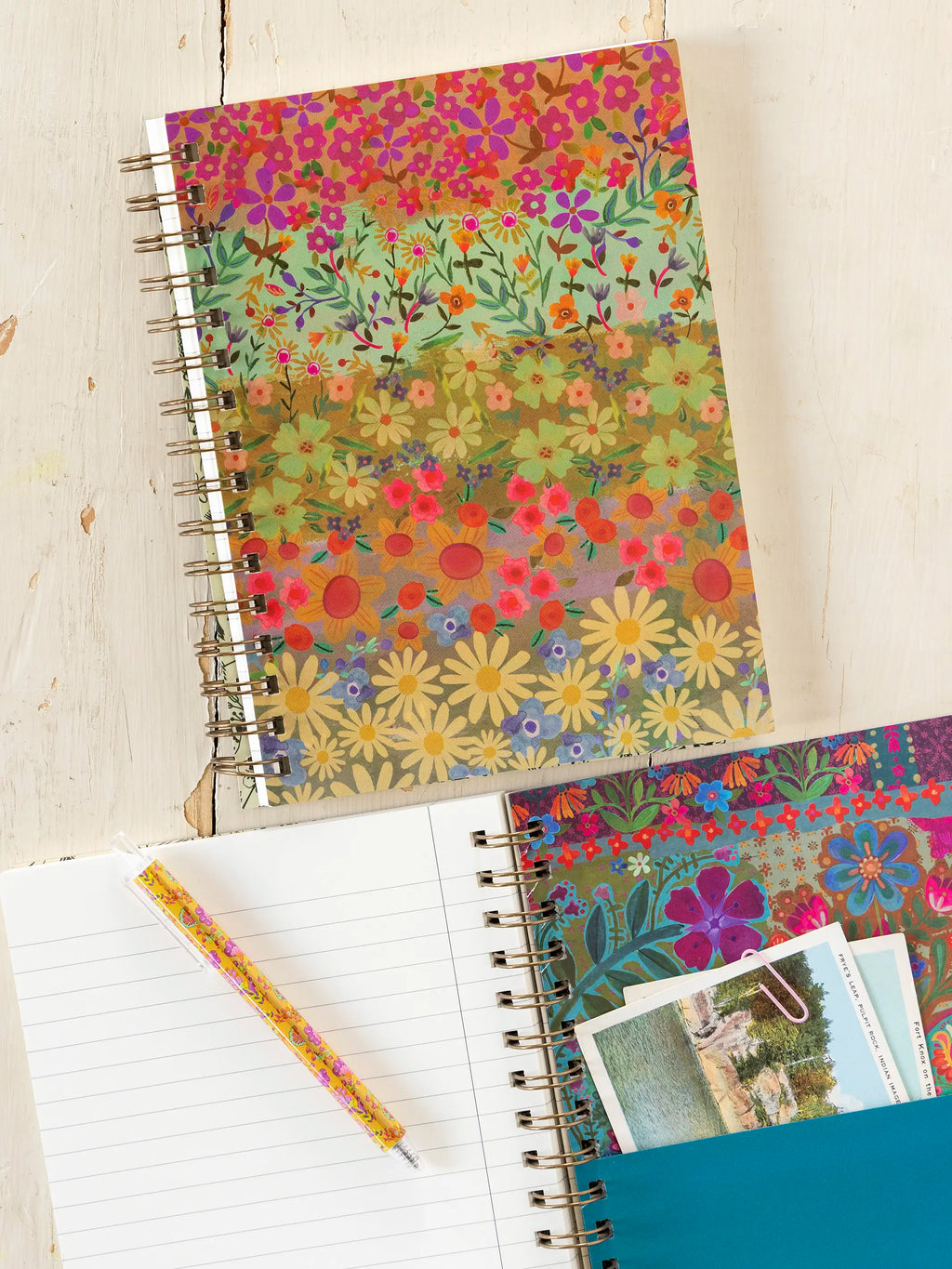 Spiral Notebook - Wildflower Border
