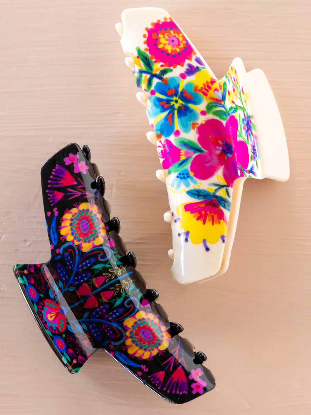 Everyday Hair Claw - Cream Floral
