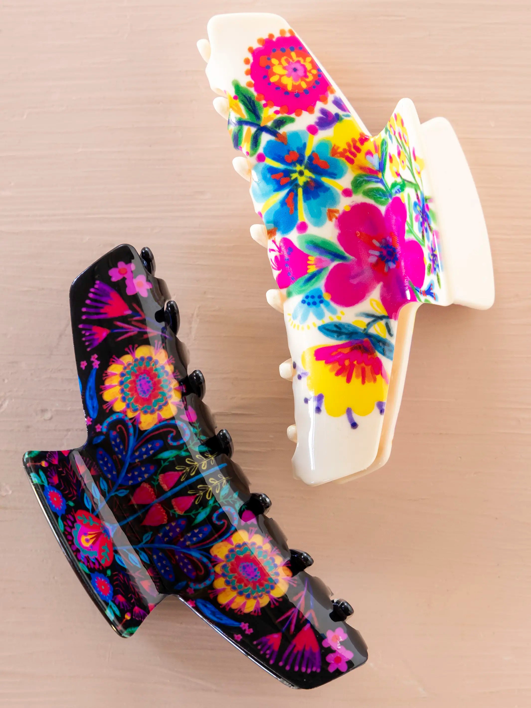 Everyday Hair Claw - Cream Floral